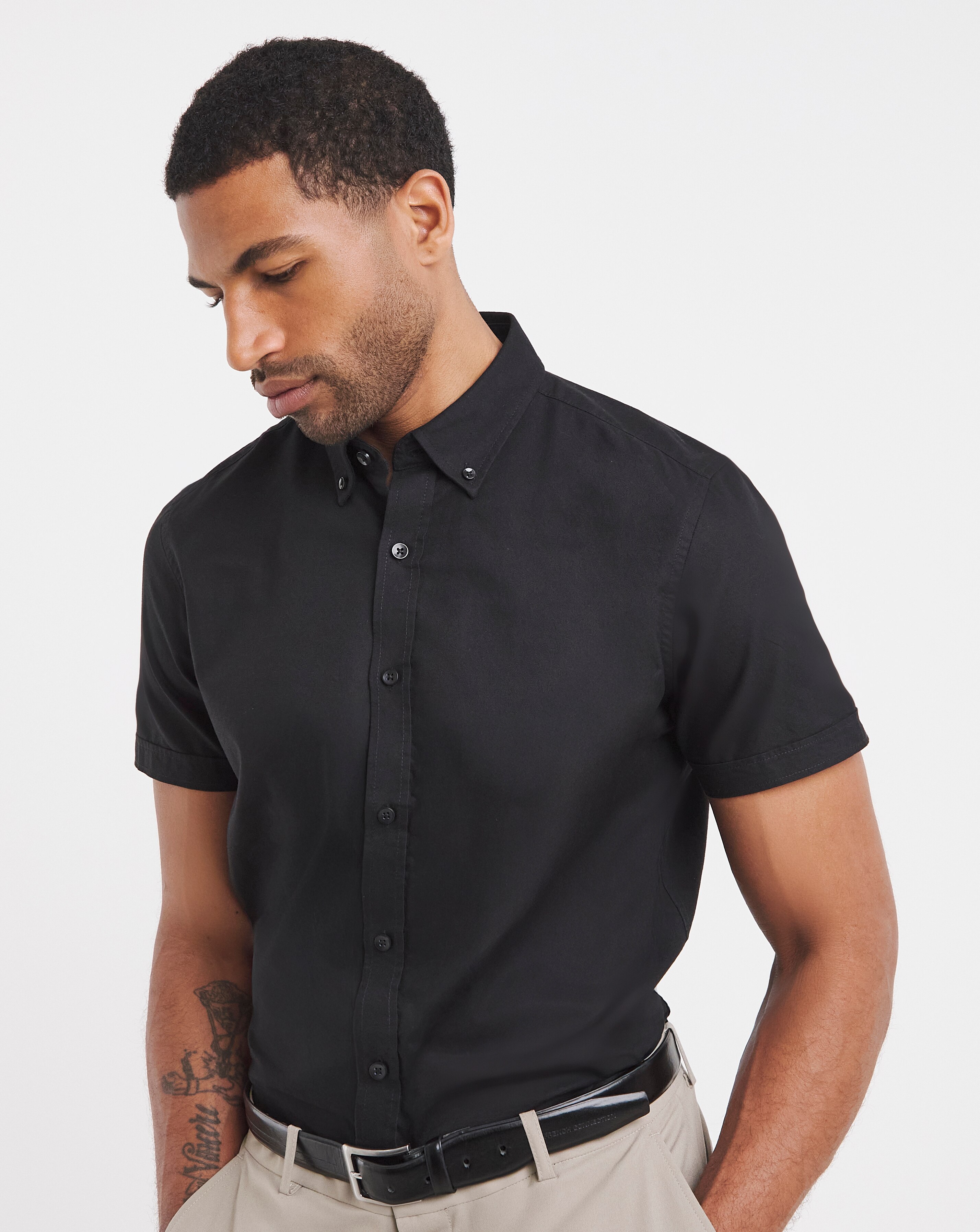 Short Sleeve Oxford Shirt Long Length