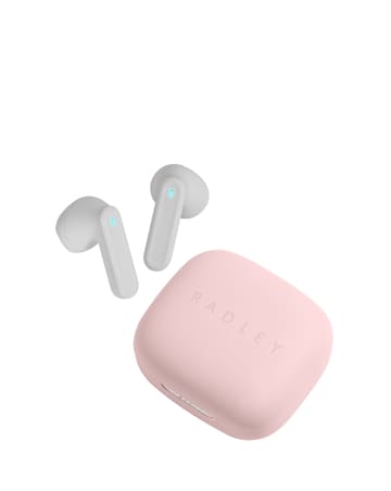 Radley Series 56 Cobweb Silicone Strap Smart Watch and Wireless Earbuds Bundle