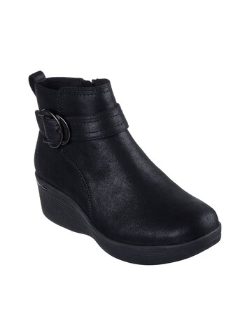 Skechers Wedged Buckle Ankle Boot Standard Fit