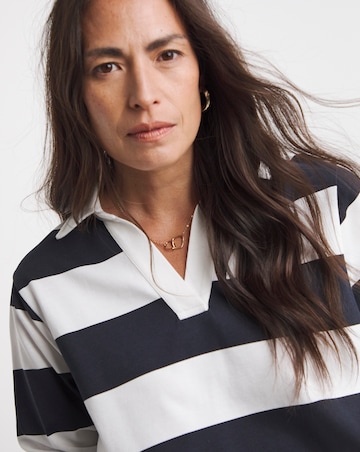 Pure Cotton Long Sleeve Rugby Polo Top