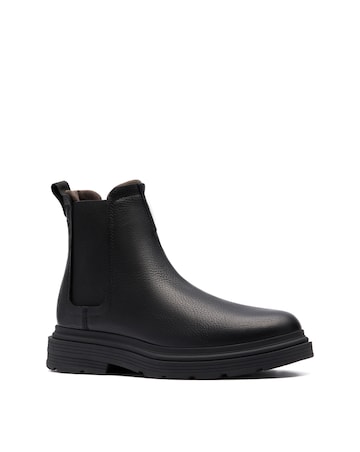Clarks Badbury Easy Boots - Black Leather