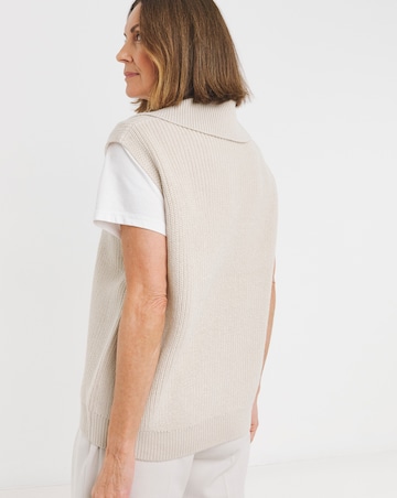 Half Zip With Statement Collar Jumper