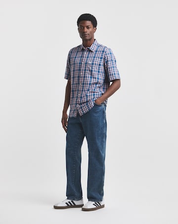 Wrangler Pocket Check Shirt - Blue/Pink