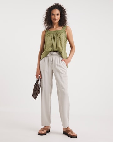 Khaki Lace Insert Vest