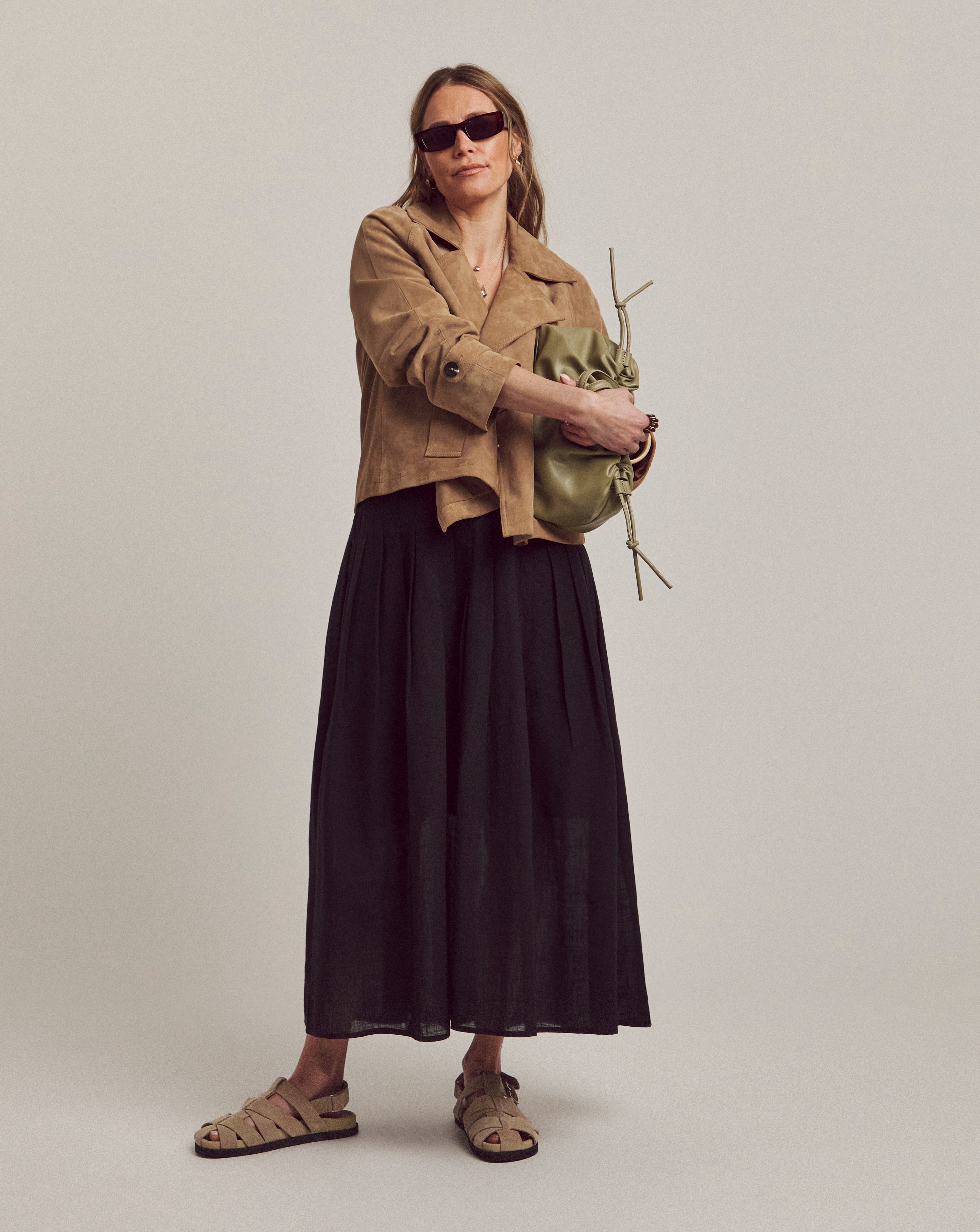 Anthology Pleat Tuck Midi Skirt | JD Williams
