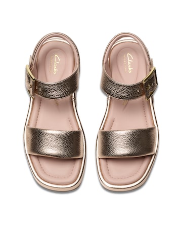 Clarks Copper Alda Strap Leather Sandal Standard Fit