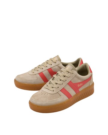 Gola Grandslam Suede Trainers - Bone/Coral/Gum
