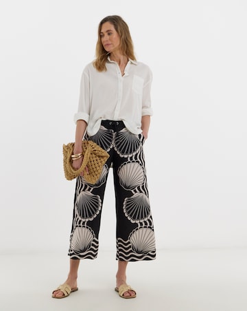 Spun Viscose Wide Leg Culotte