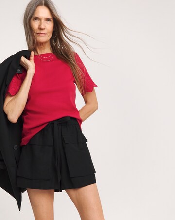 Joe Browns Broderie Sleeve Jersey Tee