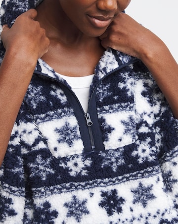 Pretty Secrets Quarter Zip Fleece Snuggle Top Fairisle