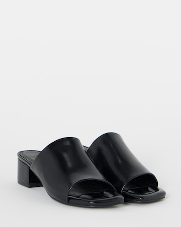 Echo Low Block Heel Mules - Wide Fit (E)