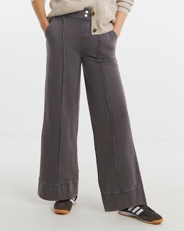 Mocha Jersey Wide Leg Trouser