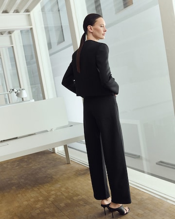 Mango Mid-Rise Wide Leg Suit Trouser