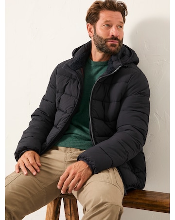 FatFace Winkworth Puffer Coat - Navy