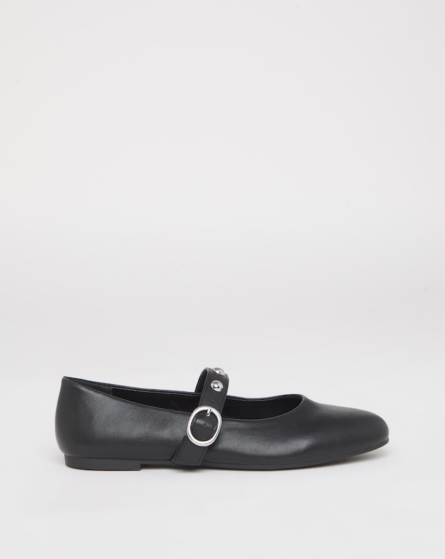 Optimism Studded Mary Jane Ballerina Shoes - Wide Fit (E)