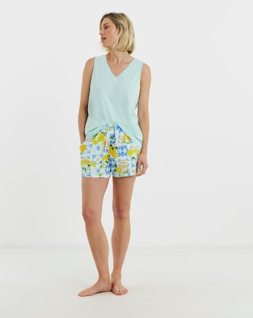 JD Williams Cotton Vest Summer Pyjama Short Set