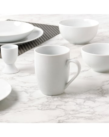 Waterside White Coupe 42 Piece Dinner Set