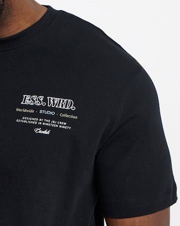 Jack & Jones Urban Edge Back Graphic T-Shirt - Black