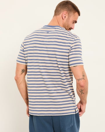 FatFace Variegated Stripe T-Shirt (Regular & Tall) - Denim Blue