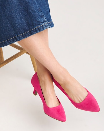 Kayla Kitten Heel Court Shoe Wide E Fit