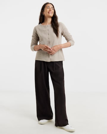 Cream Brushed Soft Touch Cardigan