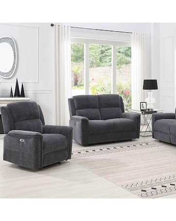 Croston Chenille Power Recliner Two Seater Sofa