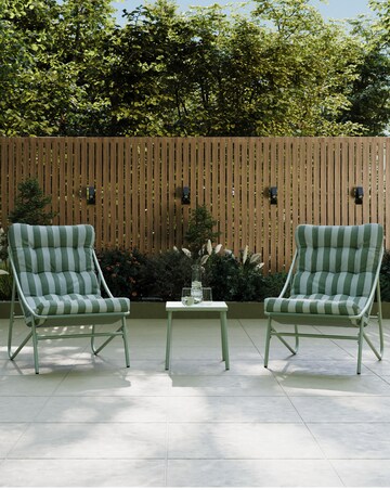 Charles Bentley Green Stripe Bistro Set