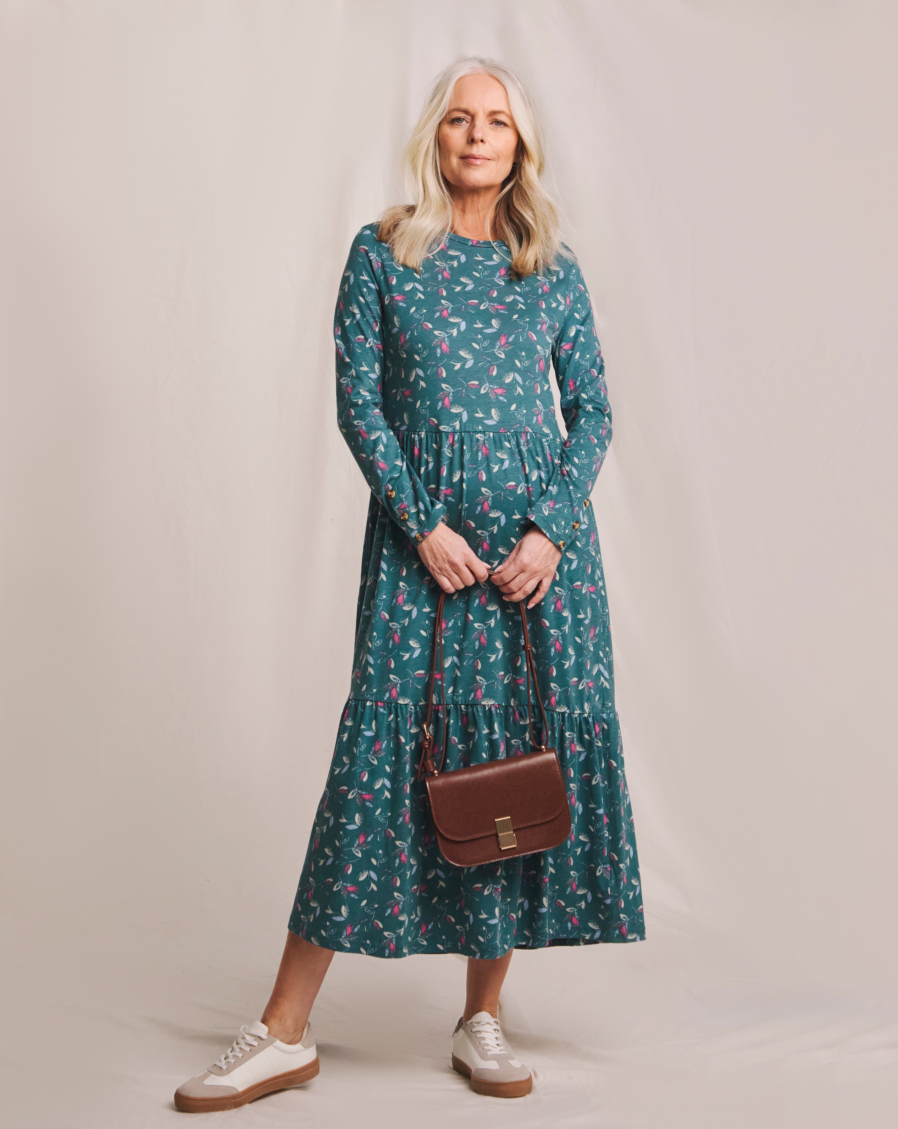 Julipa Tiered Midi Jersey Dress JD Williams