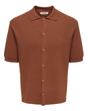Only & Sons Sean Kitted Polo - Rust