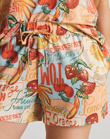 Figleaves Fruit V-Neck Pyjama Shorts Set