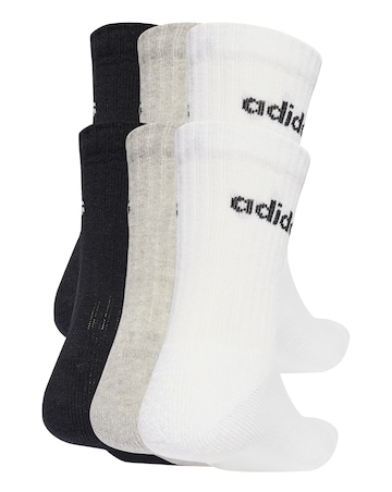adidas Linear Crew 6 Pack Socks