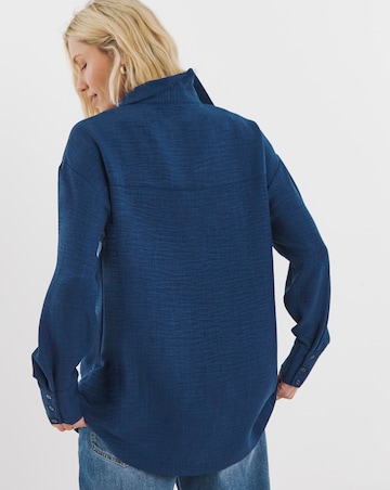 Collar Detail Popover Blouse