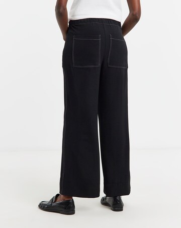 Stitch Detail Wide Leg Trouser