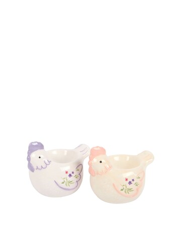 Set of 2 Hen Shaped Egg Cups