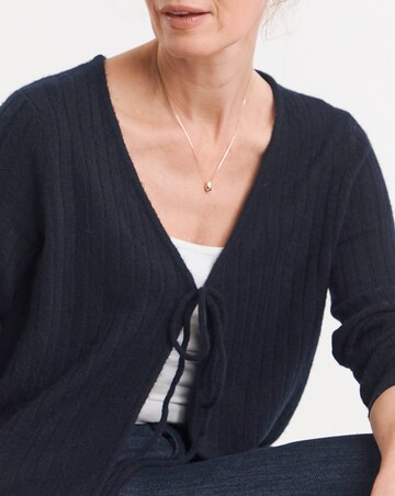 Ribbed Tie Front Cardigan