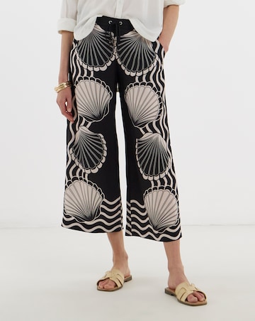 Spun Viscose Wide Leg Culotte