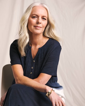 Julipa Pintuck Pure Cotton Ombre T-Shirt