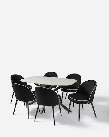 Brock Dining Table with 6 Camille Chairs