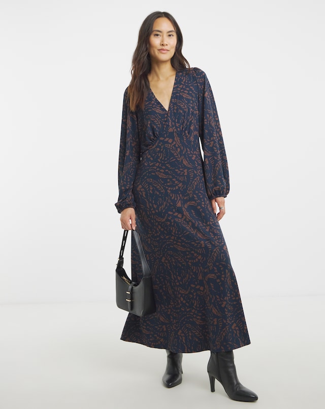 Soft Touch V Neck Tea Dress