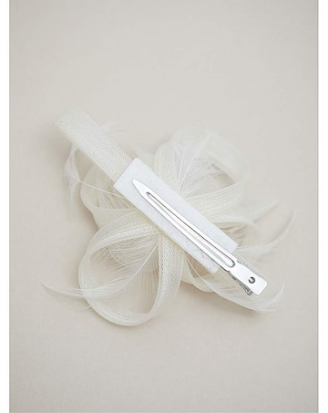 Jon Richard Ivory Small Feather Fascinator Clip