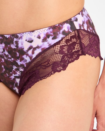 Pretty Secrets (2 Pack) Adrianne Midi Knickers Animal Print/Black