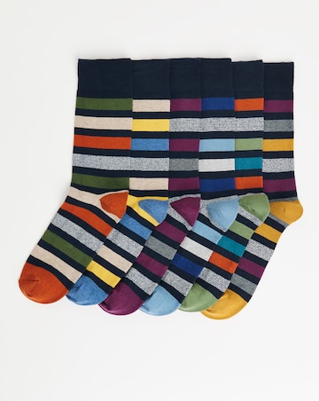 6 Pack Stripe Socks
