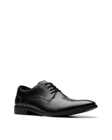 Clarks Brandon Lace Leather Shoe - Black