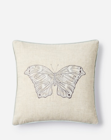 Embroidered Butterfly Cushion