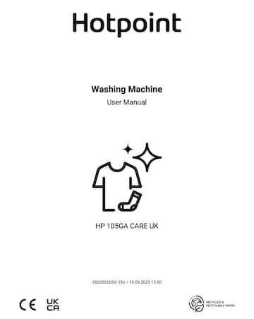 Hotpoint HP 105GA CARE UK Fabric Care Washing Machine - Grey