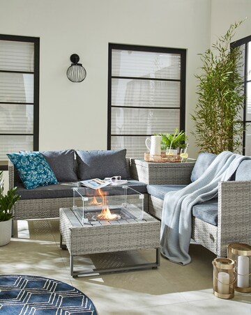 Alexa Corner Sofa with Firepit