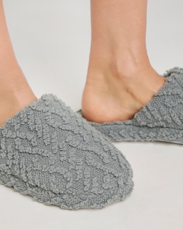 Garnet Patterned Mule Slipper - Extra Wide Fit (EEE)