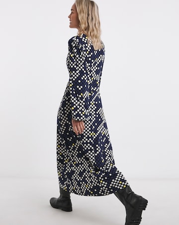 Long Sleeve Twist Front Dress