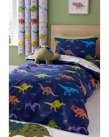 Catherine Lansfield Prehistoric Dinosaurs Reversible Duvet Cover Set