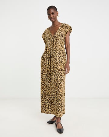 Pure Cotton Grown On Sleeve Maxi Dress